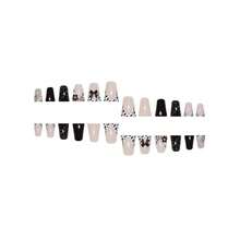 Duck Press On Nails Medium Cute Star Press On Cool Style Fake Nails Glossy Black Bow Star Shiny Rhinestone Design French Nails Cute Press On Nail Leopard Print Manicure Nude Stick On Nails For Women{Inchcolorinch:InchColorfulinch} - đầy màu sắc - Xem 10