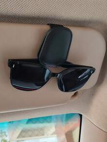 Giá đỡ kính xe hơi, kẹp kính râm, hộp đựng kính da từ tính, kẹp thẻ vé xe hơi, phụ kiện che nắng xe hơi, đồ dùng cần thiết cho xe hơi, phụ kiện xe hơi dễ thương, đồ dùng du lịch, phụ kiện ngày lễ, quà tặng unisex - Nhiều màu - Xem 10