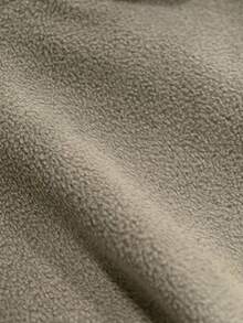 Men's Vintage Distressed Money Print Fleece Pullover, Plus Size Relaxed Fit Casual Lightweight Long Sleeve Sweatshirt, Versatile Daily Wear - Khaki - View 4