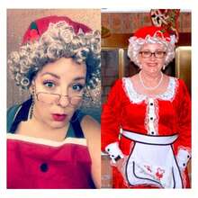 Berry Bonnet Hat Mob With Lace Trim,Mrs Santa Claus Costume Handmaid Old Lady Xmas Christmas Party Costume Cosplay - Multicolor - View 4