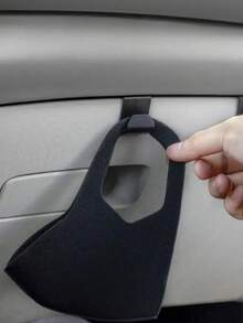 黑色紧凑型汽车手套箱挂钩，塑料壁挂式手套箱及内饰配件收纳架，适用于所有车型，时尚挂钩设计，节省空间的多用途挂钩，可用于悬挂时尚眼镜、口罩、数据线、水瓶袋等，适用于座椅靠背、车门等位置。 - 彩色 - 查看 5