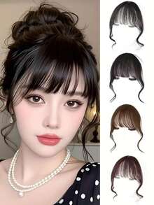 动漫风龙须双丸子头耐热合成刘海假发，女士适用，适合角色扮演和时尚造型，时尚发饰 | 动漫发型 | 耐热假发，动漫发饰 - 彩色 - 查看 2