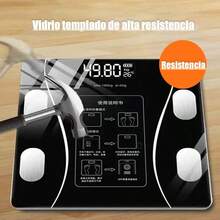 Precision Scale, Smart Bluetooth Connection, Rechargeable Body Fat Scale, Electronic Waist Scale, Home Weight Scale - Black - View 5