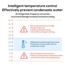 MEMO品牌磁吸式手机散热器，CX08 AI型号，通用手机散热器，带可拆卸手柄，AI智能温控，便携式RGB散热风扇，兼容/安卓/平板电脑/iPad（适用机型： 12及以上） - 彩色 - 查看 6