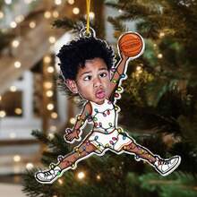 Personalized Customized Photos, Basketball Player - Personalized Acrylic Photo Ornament