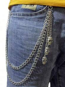 1pc Minimalist Multi-Layer Pant Chain, Street Hip-Hop Punk Accessory - Multicolor - View 9