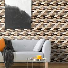 9/11/25pcs Brick Pattern Kitchen Tile Stickers, Kitchen Oil-Proof Stickers, Faux Marble & Crystal Wall Paper For Bathroom Renovation, Self-Adhesive Tile Stickers For Old House Remodeling - Yellow - View 7