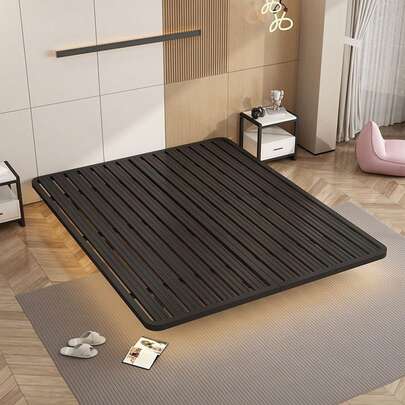 XCJump Queen Bed Frame, Floating Queen Size Bed Base, Heavy-Duty Metal Platform, 1000kg Capacity, No Headboard, Space-Saving Design, Underbed Storage, Modern King Bed Frame (1.5 * 2 M)
