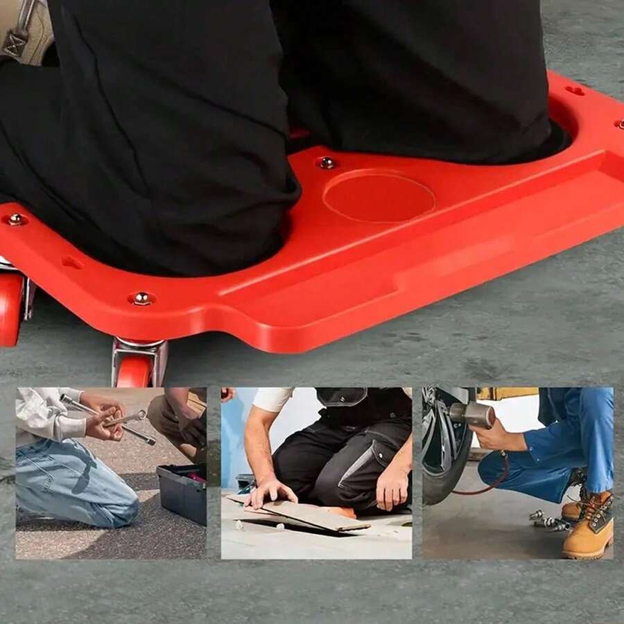 Car Maintenance Tools - Universal Wheel Slide Kneeling Pad, Car Maintenance Parts - Red - View 1