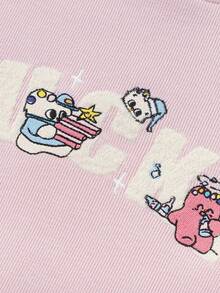 Balabala NaiPuPu IP Tween Girls Fleece Sweatshirt, Winter 2025 Warm & Cozy Top - Rubber Powder - View 6