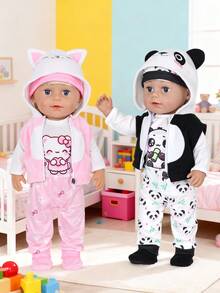 18-Inch Plush Panda/Bear Costume, Children Role Play Dress Up Doll, Suitable For Role Play And Christmas Gift (Doll Not Included) - Multicolor - View 9