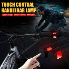 Bicycle Handle Grip Lights, Silicone Touch Switch Rechargeable Mountain Bike Handlebar Accessories