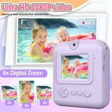 Máy ảnh in ảnh lấy liền cho trẻ em: Máy ảnh kỹ thuật số in ảnh lấy liền HD 1080P hoàn toàn mới, kèm giấy ảnh và thẻ nhớ 32GB. Camera kép HD hoàn hảo cho nhu cầu quay video và chụp ảnh. Lý tưởng cho thanh thiếu niên và người mới bắt đầu. Món quà Giáng sinh và Năm mới hoàn hảo cho cả bé trai và bé gái. - Nhiều màu - Xem 4