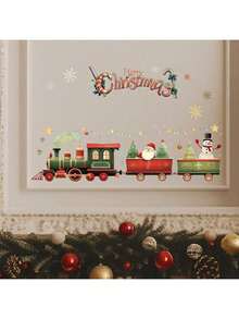 1 miếng dán cửa sổ hình ông già Noel, người tuyết, ông già Noel, người tuyết, trẻ em, trẻ sơ sinh, trẻ em, người lớn kích thước 40cm*20cm - Nhiều màu - Xem 8