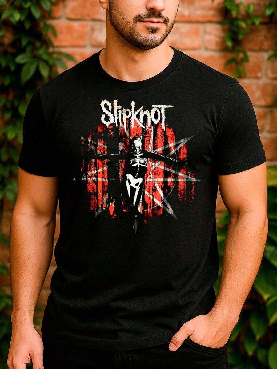 The Gray Chapter Skeleton Band Basic Unisex T-Shirt 100% Premium Cotton – Men's And Women's | Casual, Streetwear, Plus Size, New Release With Immediate Shipping In Various Colors - màu đen - Xem 1