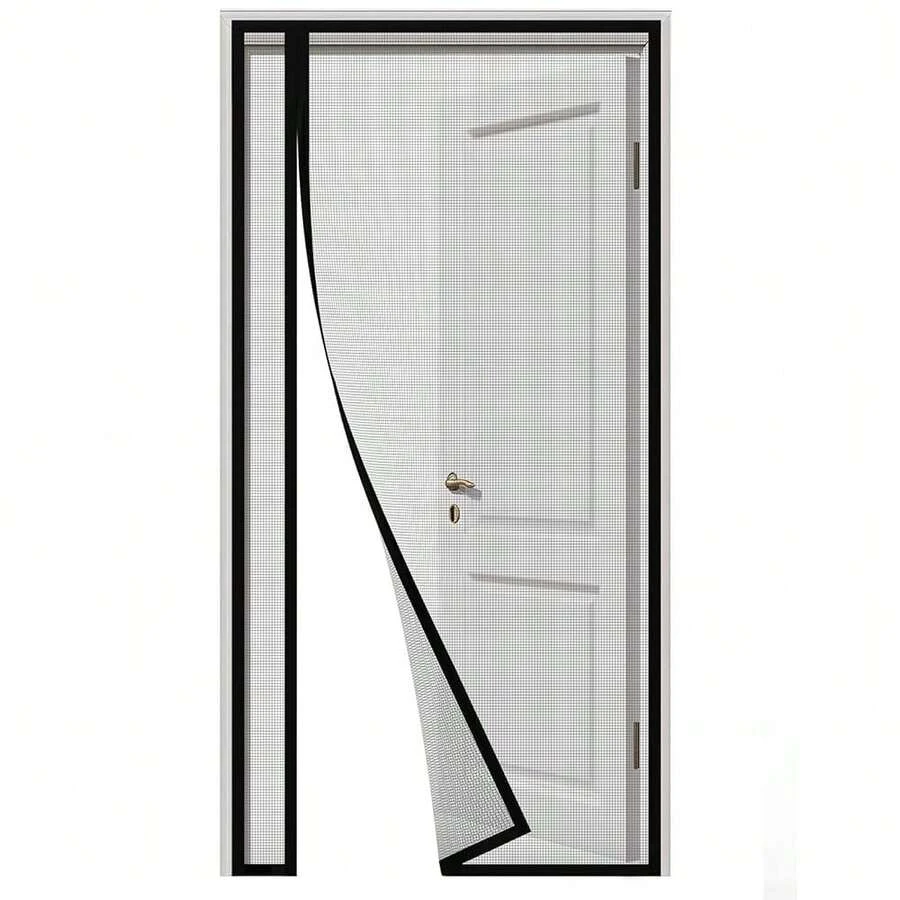 Side Opening Magnetic Screen Door, Fit Door Size 39 X 83 Inch, Reversible Left And Right Door Screen Mesh With Strong Magnet, Actual Mesh Size 41inch X 84inch{Inchsize_nameinch:InchFitDoorSize39x83Inchinch,Inchcolor_nameinch:InchGrayinch} - xám - Xem 1
