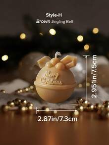 1 pieza Paquete de velas navideñas hechas a mano, que incluye campana, árbol de Navidad giratorio, copos de nieve, hombre de jengibre, alce, castillo, cascanueces, vela decorativa para ambiente, decoración de habitación, regalos de Halloween, regalos de Navidad, regalos para mejores amigos, regalos de graduación, regalos de cumpleaños, regalos de boda, regalos del Día de la Madre, regalos para amantes, regalos para mujeres, niñas, regalos de boda, recuerdos de boda, decoración del hogar, decoraciones de cumpleaños, aroma a pera inglesa y freesia, decoraciones navideñas