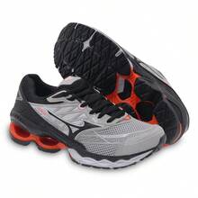 Men's Wave Creation 20 Spring Athletic Shoes For Running, Gym, Pro, Various Colors + Free Digital Watch - 灰橙色 - 查看 5