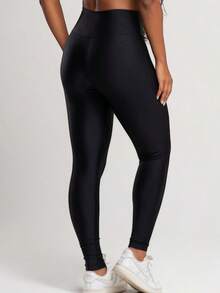 Women Sports Leggings - 黑色 - 查看 2