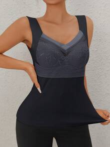 3pcs Women's Reversible Thermal Fleece Padded Camisole, Warm Underwear Vest For Autumn/Winter - Multicolor - View 6