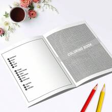 GDTME 24 Pages Mysterious Mosaic Pixel Art Coloring Book For Adults: Double-Sided Printing, Pixel Art Coloring Book To Help You Relax And Improve Focus - Includes Square, Circle And Triangle Patterns, Size: 8.26x11.69 Inches - Mosaic Grid Painting 03 - View 6