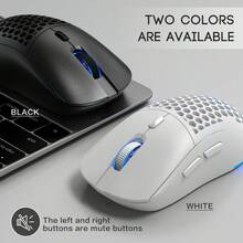 HXSJ T20 是一款 2.4G 无线鼠标，配备 6 个按键，支持声音控制，适用于办公和游戏。它采用符合人体工程学的握柄设计，并带有可发出高达 3600DP RGB 圣诞灯光的 LOGO。 - 洞洞款-白色 - 查看 10