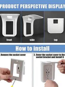 Wall Socket Extender For Live Surge Protectors, C Charging Port - Home And Dormitory Plug Extender