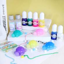 Bộ dụng cụ tự làm đồ chơi đàn hồi chậm 19 món - Bao gồm khuôn hình rùa, silicon trong suốt (30ml) và 3 màu sơn | Lý tưởng cho người mới bắt đầu - Nhiều màu - Xem 8