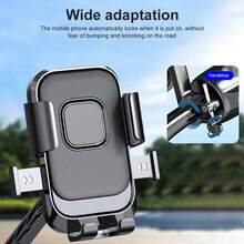 1pc Electric Bicycle/Motorcycle Phone Holder, Anti-Shake Phone Navigation Mount - Multicolor - View 2