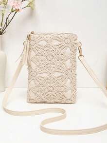 New Small Crossbody Bag For Women, Niche Beach Side Versatile Shoulder Bag, Fashionable Mini Square Envelope Bag, Versatile Ins Casual Crossbody Vacation Beach Bag - Multicolor - View 6