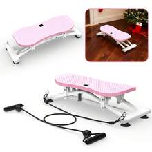 Sliding Ski Simulator With Resistance Bands - Indoor Skiing Fitness Equipment For Home Gym, With Resistance Bands & Non-Slip Base, Full-Body Cardio Training Machine For Core, Leg & Arm Workout - Pink - View 11