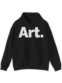 Fleece Sweatshirt,Black Hoodie, Modern Art Prints, Hoodies For Winter Season, Affordable Pricing – Great Value For Quality, Fade- Resistant – Keeps Its Color After Many Washes,Hoodies For Men And Women,Sudaderas Para Hombre,300g Cotton Casual  Hoodies, Oversize Hooded Sweatshirt With Pockets,Graphic Hoodies,Fall And Winter Long Sleeve - 黑色 - 查看 3