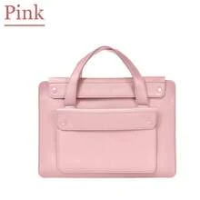 Laptop Bag Handbag Sleeve PU Leather Case Compatible With Macbook Microsfoft 13 14 15 16 Notebook Tablet Briefcase