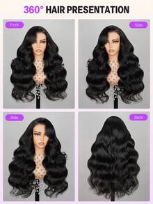 Megalook Lace Front Wig, 6x5 Inches Wavy Lace Wig, Transparent Lace, Pre-Cut & Pre-Bleached, Tiny Knots Lace Closure, Natural Looking Hair Wig