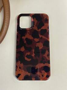 Vintage Black Brown Tortoiseshell Foil Texture Phone Case Compatible With IPhone 16 Pro Max, Apple 15, Soft Cover For 14 New, 12 Pro, 13 Pro Max, Anti-Fall Protective Cover For Women. The Color May Vary Slightly Under Different Display Angles. Waterproof Shockproof Scratch Resistant