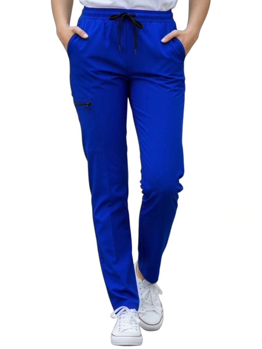 SOULMATE Alex_a Lady Surgical Pants - Royal Blue - View 1