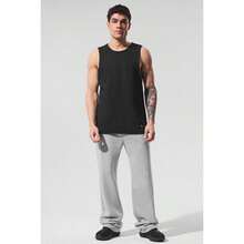Alo Yoga Society Raw Edge Tank - White |  | Pilates Set - Black - View 4