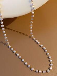 假珍珠串珠項鍊