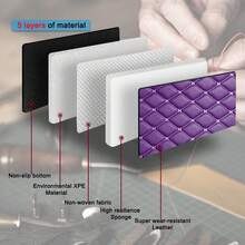 muchkey Car Floor Mats Fit For FFord Fusion 2012–2020 (Left-Hand Drive 5-Seater) Full Coverage All Weather Waterproof Auto Accessories Purple - 紫色 - 查看 3