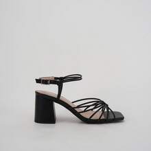 Women's Strappy Sandals Women 2.5-Inch Block Heel Tie Strap Square Toe Casual Comfortable Summer Shoes - 黑色 - 查看 9