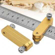 Localizator de marcare pentru prelucrarea lemnului, Bloc de poziționare a riglei din oțel, Marcator de linii cu muchie dreaptă, Instrument de localizare a riglei din oțel reglabile - Multicolor - Vizualizare 6