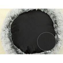 Dog Round Winter Warm Sleeping Bag - Long Soft Calming Pet Bed With Short Plush, Crystal Velvet & Oxford Bottom, Cloud-Like Nest For Cats/Dogs, Winter Wellness & Nesting Instinct Approved, Machine Washable 40x40cm, Multiple Soft Colors (Pink/Gray/Beige) - Cà phê nâu - Xem 6