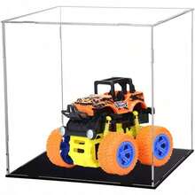 Acrylic Display Case Clear Display Cases For Collectibles Assemble Cube Display Box Alternative Glass Case For Display Action Figures Home Storage Organizing 4x4x4 Inch (4x4x4 Inch) - Clear - View 6