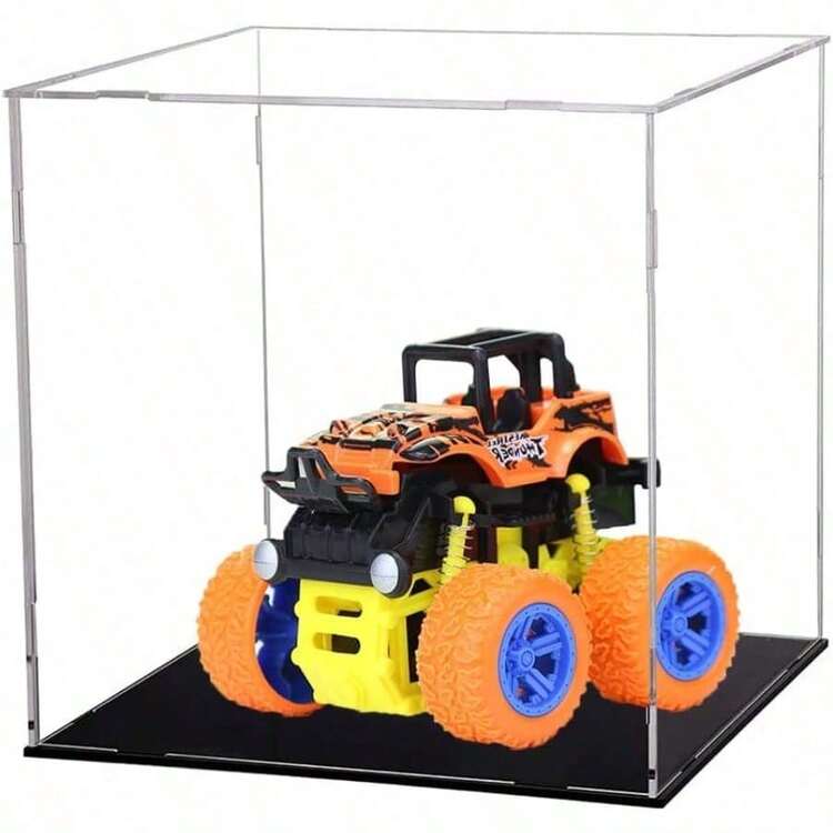 Acrylic Display Case Clear Display Cases For Collectibles Assemble Cube Display Box Alternative Glass Case For Display Action Figures Home Storage Organizing 4x4x4 Inch (4x4x4 Inch) - Trong sáng - Xem 6