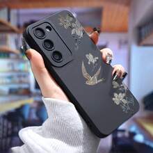 Una nueva funda de teléfono de pájaro blanco de estilo chino diseñada específicamente para la serie  Galaxy S25 Ultra/S24 PLUS/S23+/S22/S21, con diseño de absorción de impactos, antideslizante, ligero, de estilo moderno y funda suave de TPU de alta calidad. - Colores mixtos - Ver 3