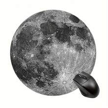 1 Purple Marble Moon Cute Mouse Pad, Office Desk Circular Mouse Pad, Small Mini Travel Mouse Pad With Anti Slip Rubber Base, 7.87 Inch Diameter Suitable For Work Wireless Computer Laptop, Office Desk Accessory Single 47g - Multicolor - View 9