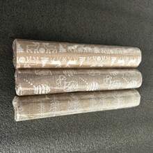 1 pieza Camino de mesa serie árbol de Navidad con copos de nieve y piñas de 270cm*28cm, decorativo rectangular de estilo lino simple para uso en comedor, fiesta y hogar en invierno - Caqui - Ver 7