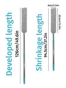 1 Set, Ultra-Fine Fiber Cleaning Brush With Extension Rod, Washable Dust Removal Cleaning Cloth, Extendable Gap Cleaner, Wet Dry Dual-Use Cleaning Brush, Multifunctional Dust Removal Brush, Suitable For Cleaning The Bottom Of Sofas, Beds, And Furniture. Cleaning Tools (Due To Different Batches Of Production, The Design And Color Of The Handle Plastic Parts May Vary, And We Apologize For Any Inconvenience Caused.) - Multicolor - View 8