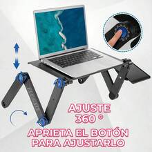 ELE-GATE Ergonomic Reclining Laptop Desk: 2 Fans, Mouse Pad - 黑色 - 查看 5