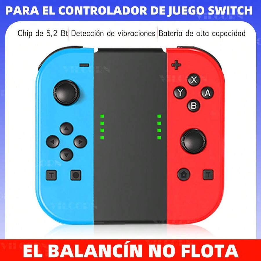 Joypad BT 5.2 RGB para Switch Mando Joy Controller compatible con Nintend Switch/Lite/Oled Joycons Joystick con vibración de 6 ejes - Multicolor - Ver 1